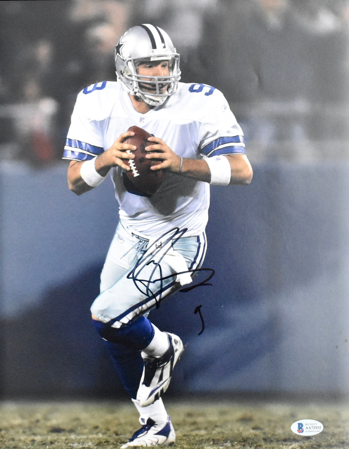 Tony Romo Signed/Autographed 11x14 Photo Cowboys BAS 213051