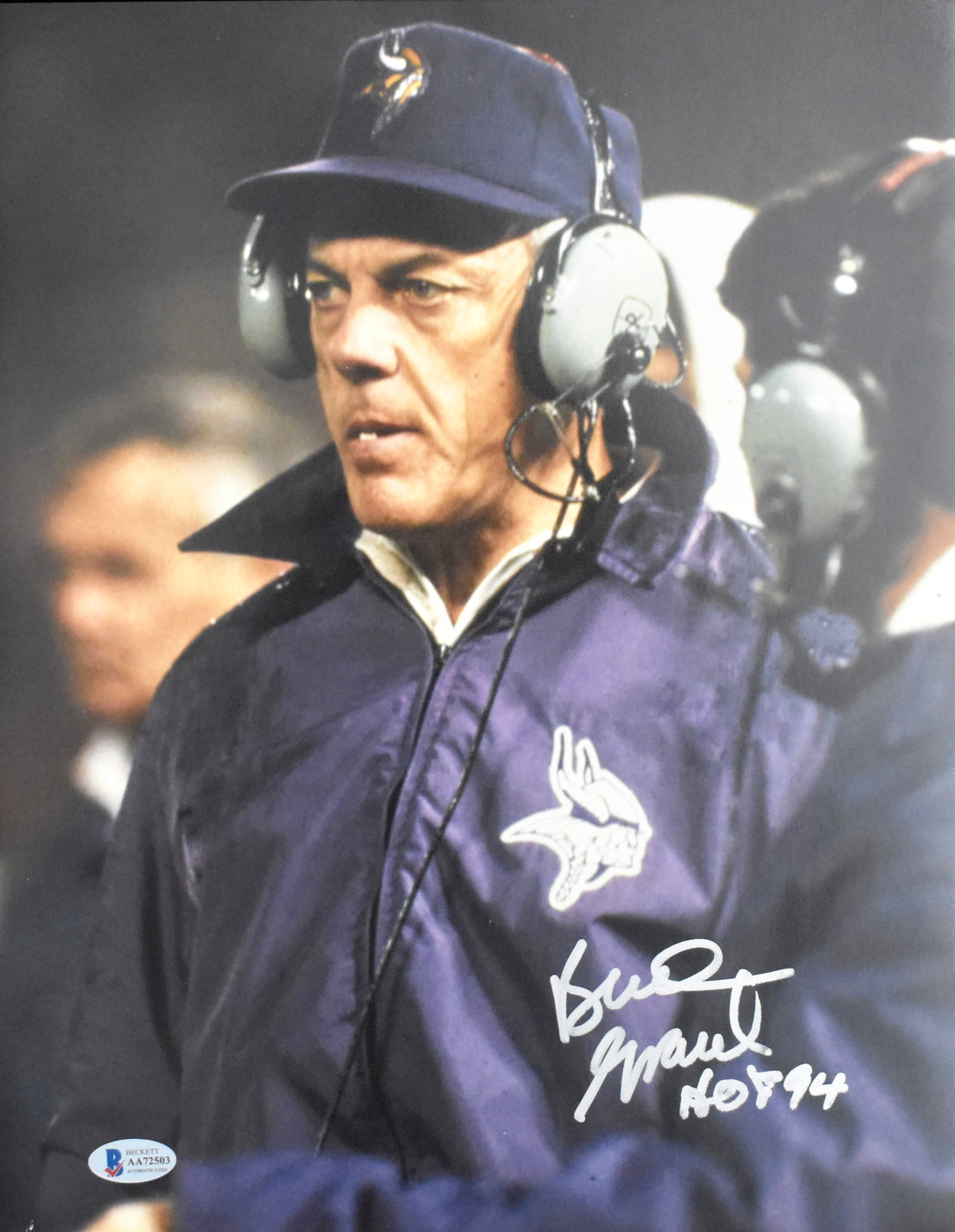 Bud Grant HOF Signed/Autographed 11x14 Photo Vikings BAS 213053