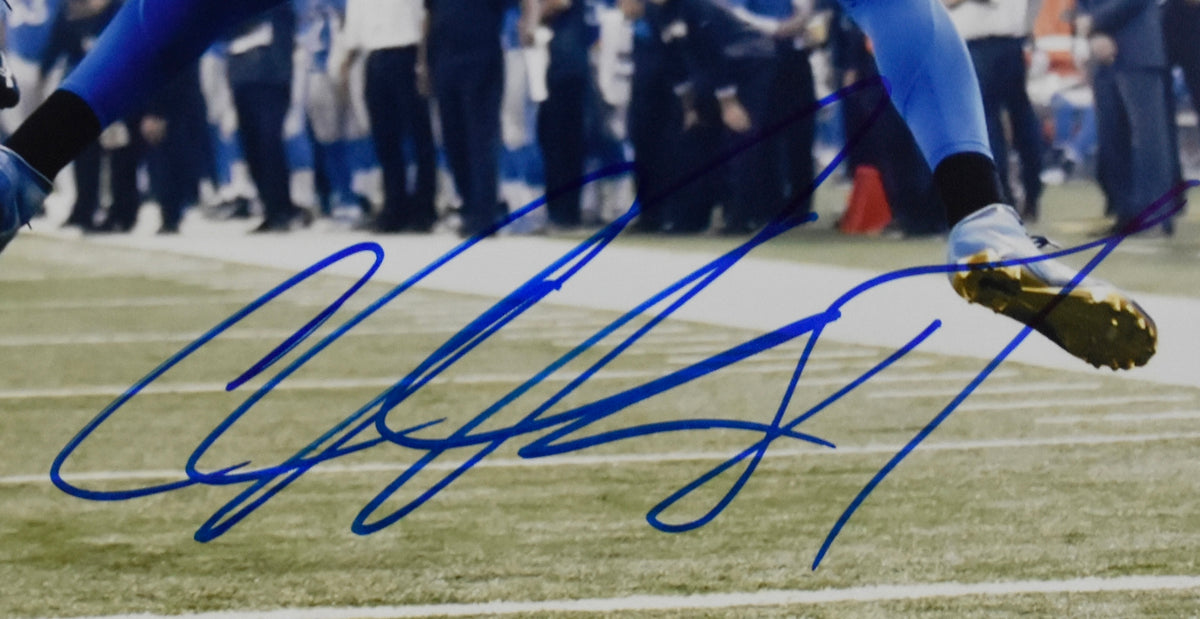 Calvin Johnson HOF Signed/Autographed 11x14 Photo Lions JSA 213606