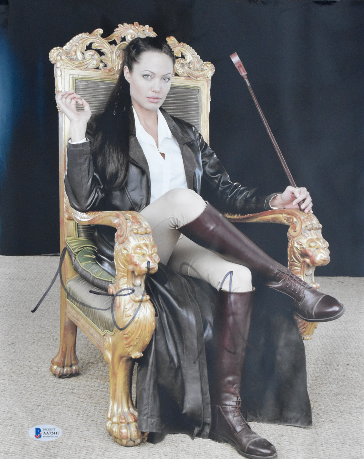 Angelina Jolie Signed/Autographed 11x14 Photo Lara Croft BAS 213610