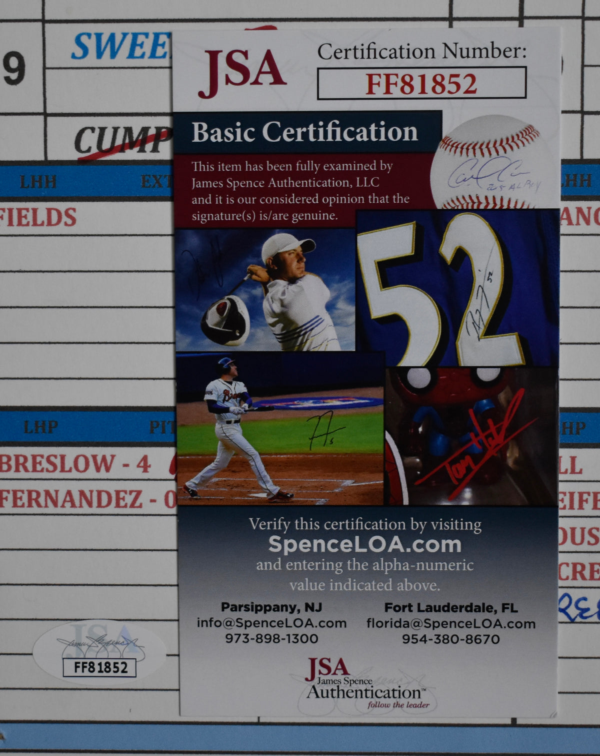 Vladimir Guerrero Jr. Signed 8x5x14 Lineup Card Buffalo Bisons JSA 213615