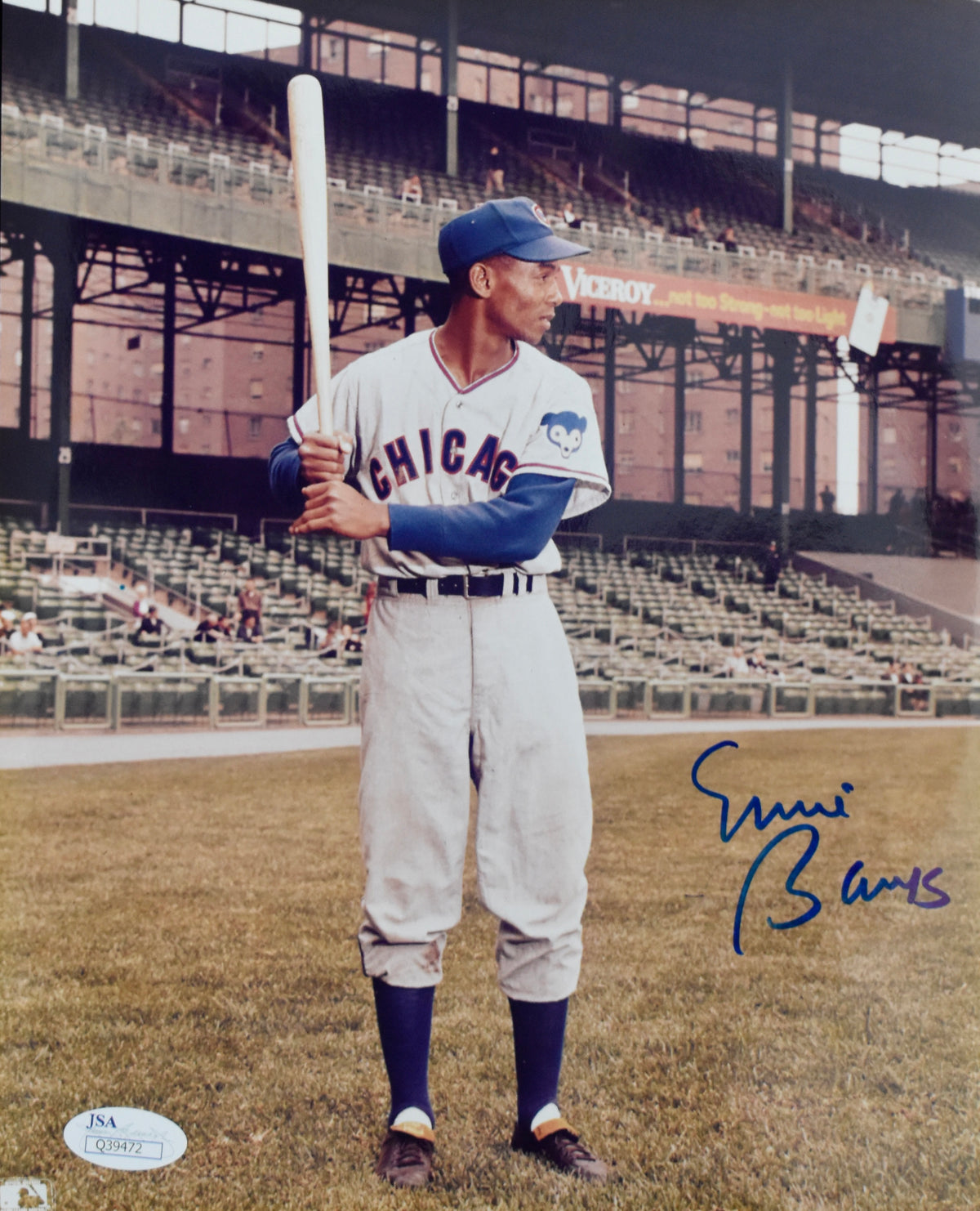 Ernie Banks HOF Signed/Autographed 8x10 Photo Cubs JSA 213631