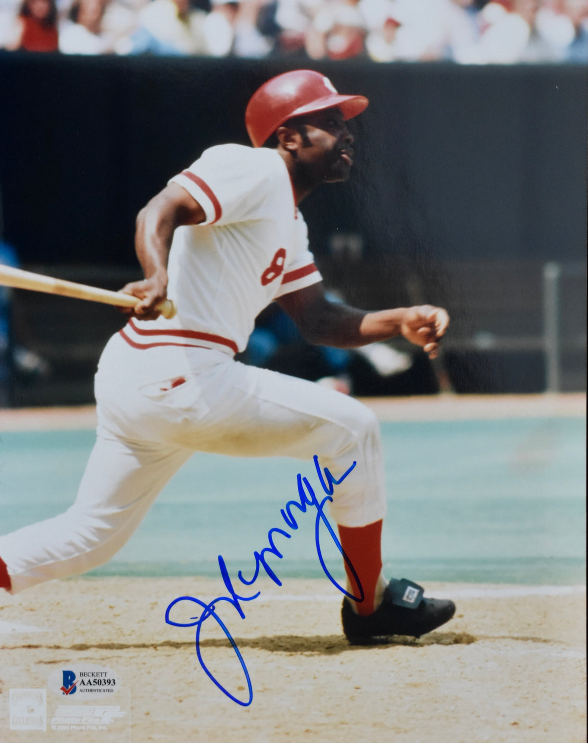 Joe Morgan HOF Signed/Autographed 8x10 Photo Reds BAS 213634