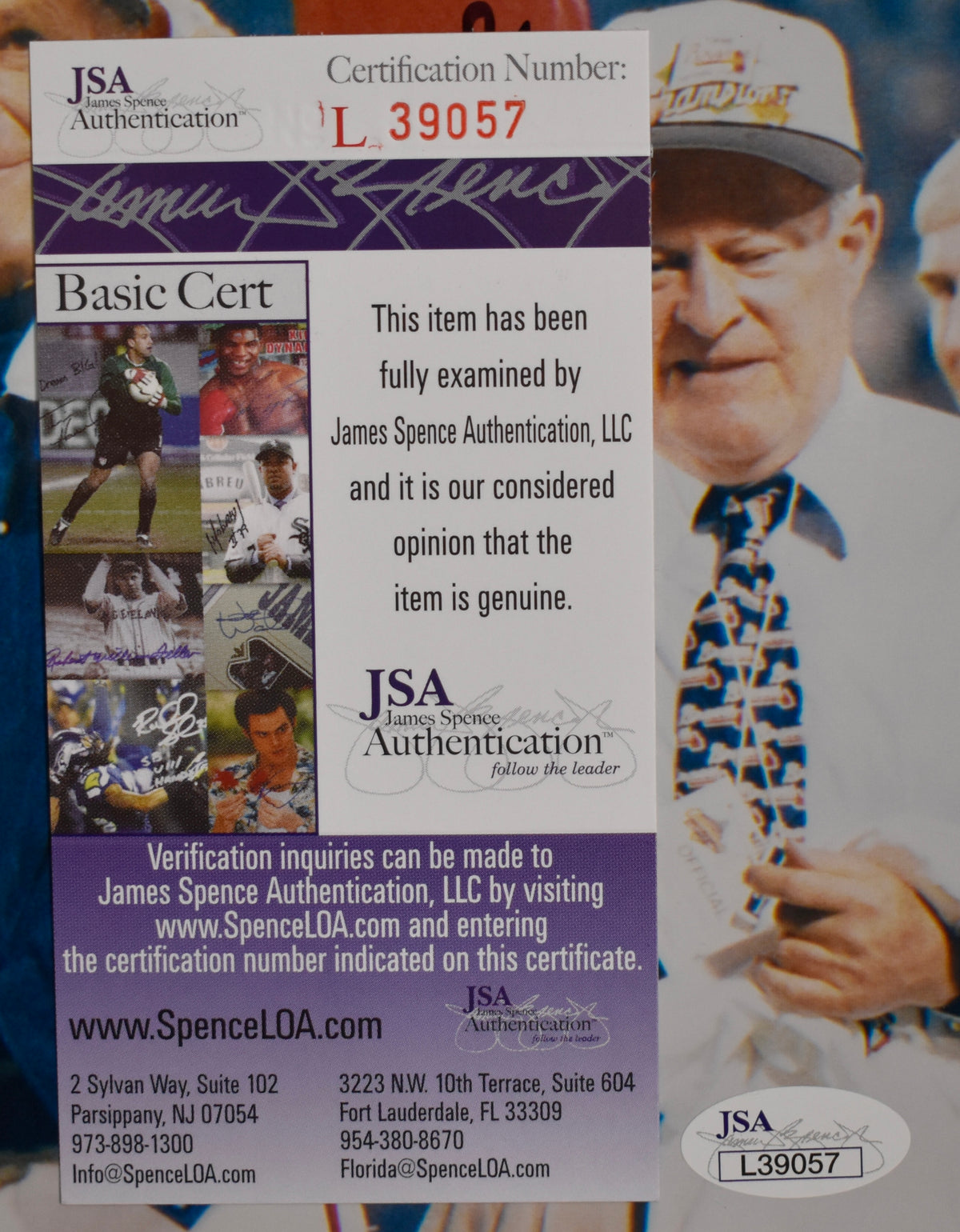 Bobby Cox HOF Signed/Autographed 8x10 Photo Braves JSA 213650