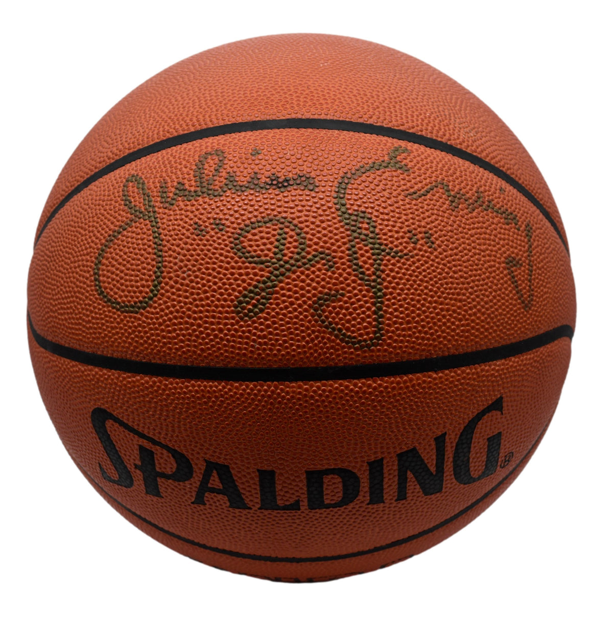 Julius Dr J Erving HOF Signed Leather NBA Official Game Ball Basketball JSA 2874