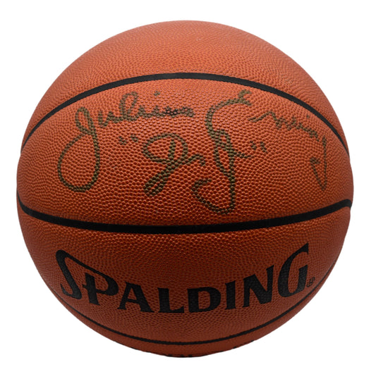 Julius Dr J Erving HOF Signed Leather NBA Official Game Ball Basketball JSA 2874