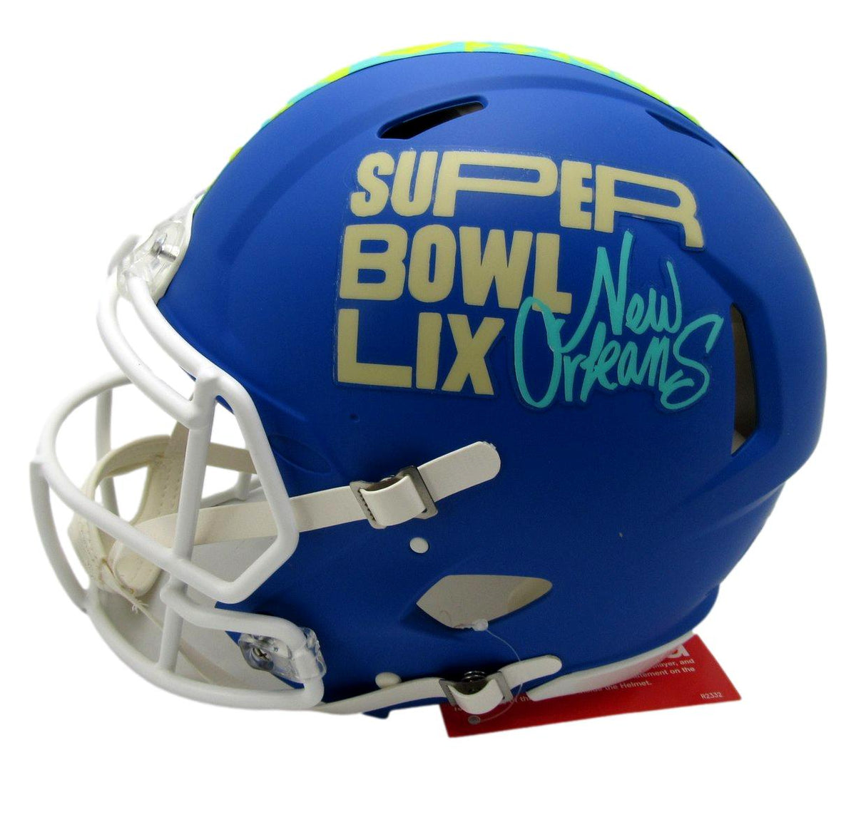 DeVonta Smith Eagles Signed Full Size SB LIX Logo Authentic Helmet Beckett 13380