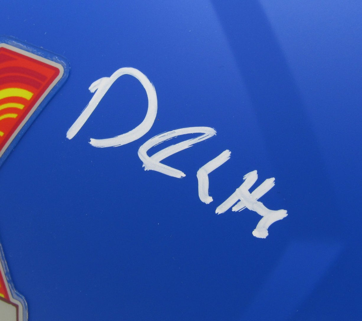 DeVonta Smith Eagles Signed Full Size SB LIX Logo Replica Helmet Beckett 13382