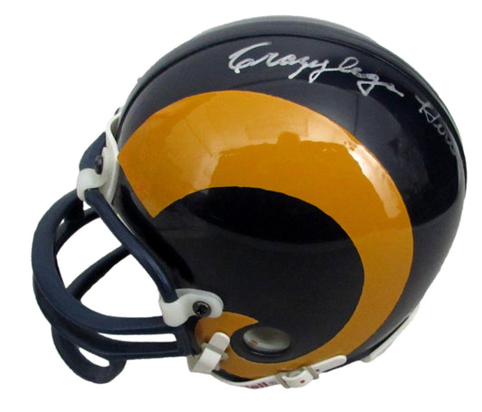 Elroy Crazy Legs Hirsch HOF Los Angeles Rams Autographed Mini Helmet JSA 213377