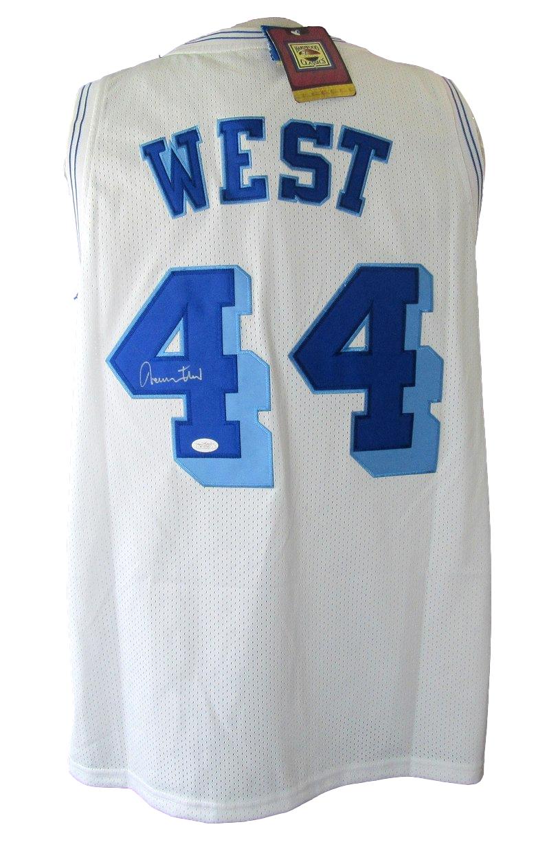 Jerry West HOF Signed Lakers Adidas Hardwood Classics Jersey Sz M JSA 212703