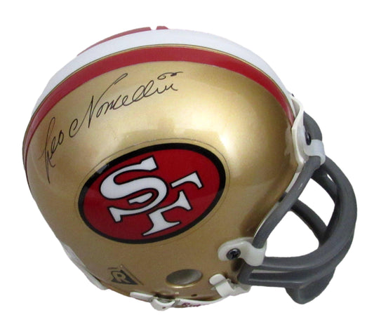 Leo Nomellini HOF San Francisco 49ers Autographed/Signed Mini Helmet JSA 213378
