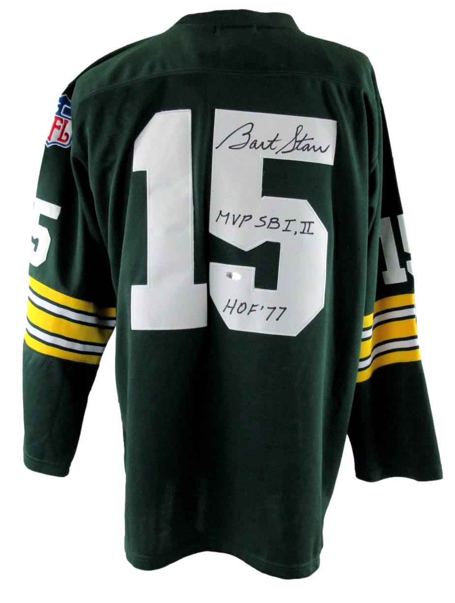 Bart Starr HOF Signed & Insc Packers Mitchell & Ness Jersey Sz 50 Tri-Star 12741