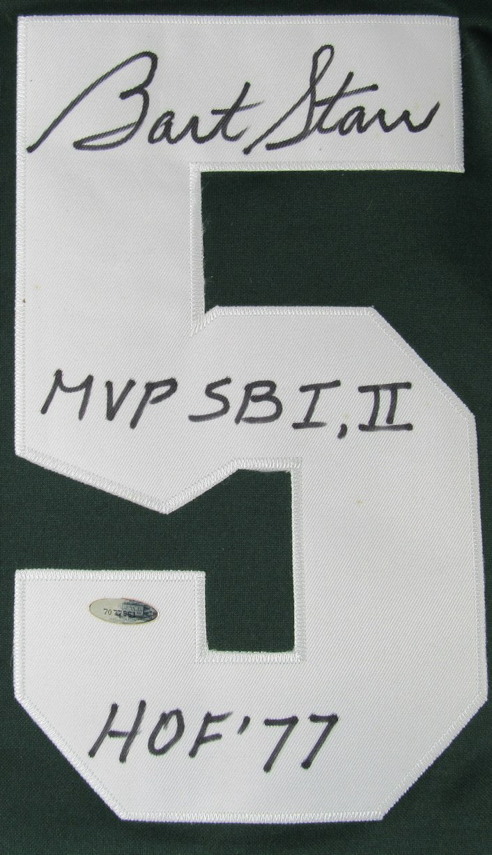 Bart Starr HOF Signed & Insc Packers Mitchell & Ness Jersey Sz 50 Tri-Star 12741