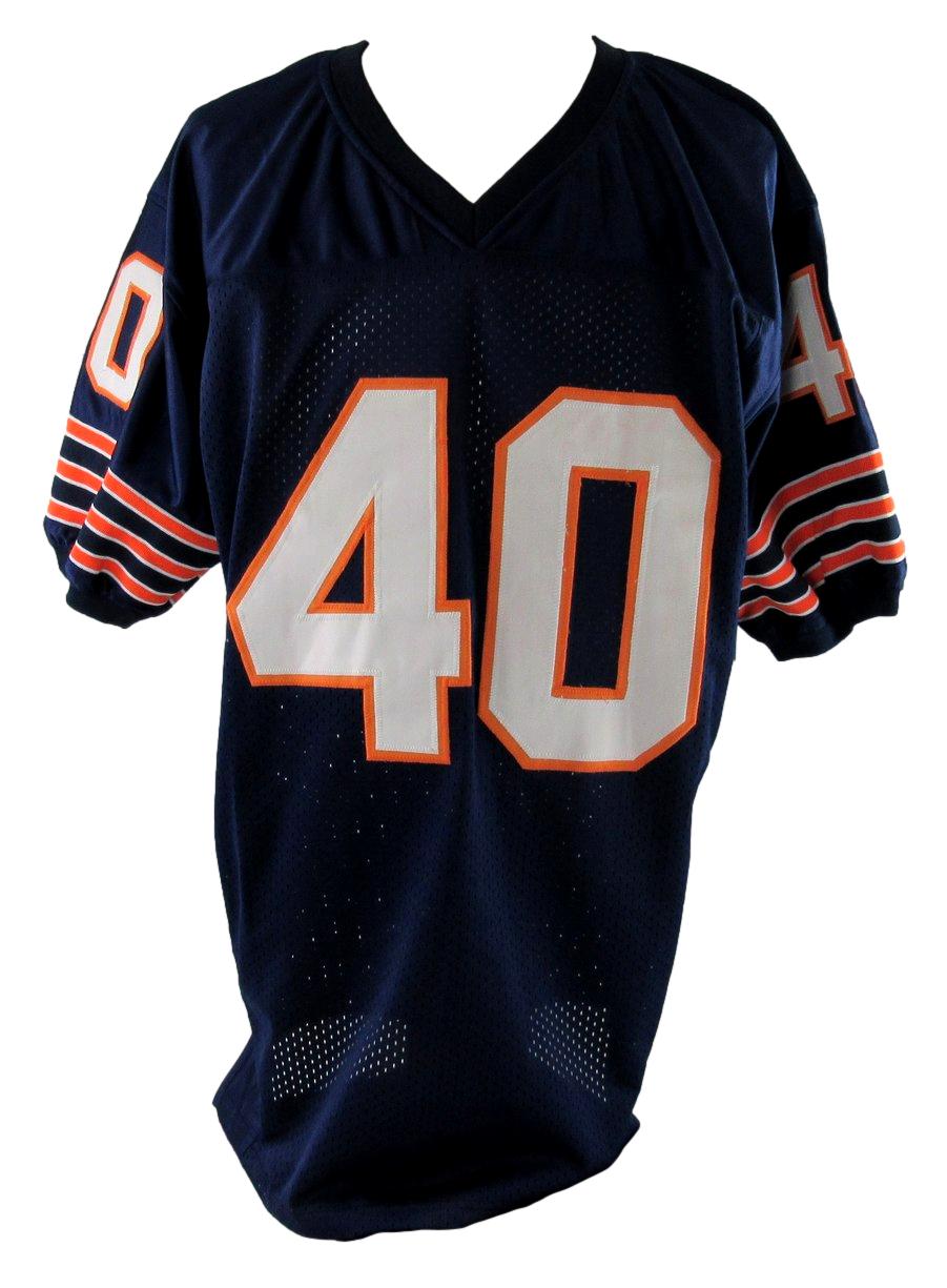 Gale Sayers HOF Signed & Insc HOF 77 Bears Custom Jersey Sz XL PSA 212742