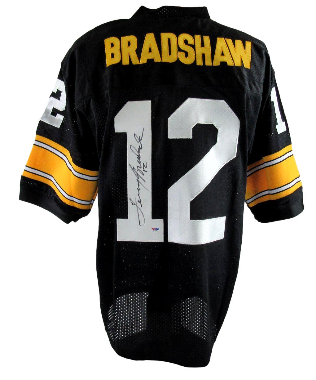 Terry Bradshaw HOF Signed Steelers Mitchell & Ness Jersey Sz 50 PSA 212766