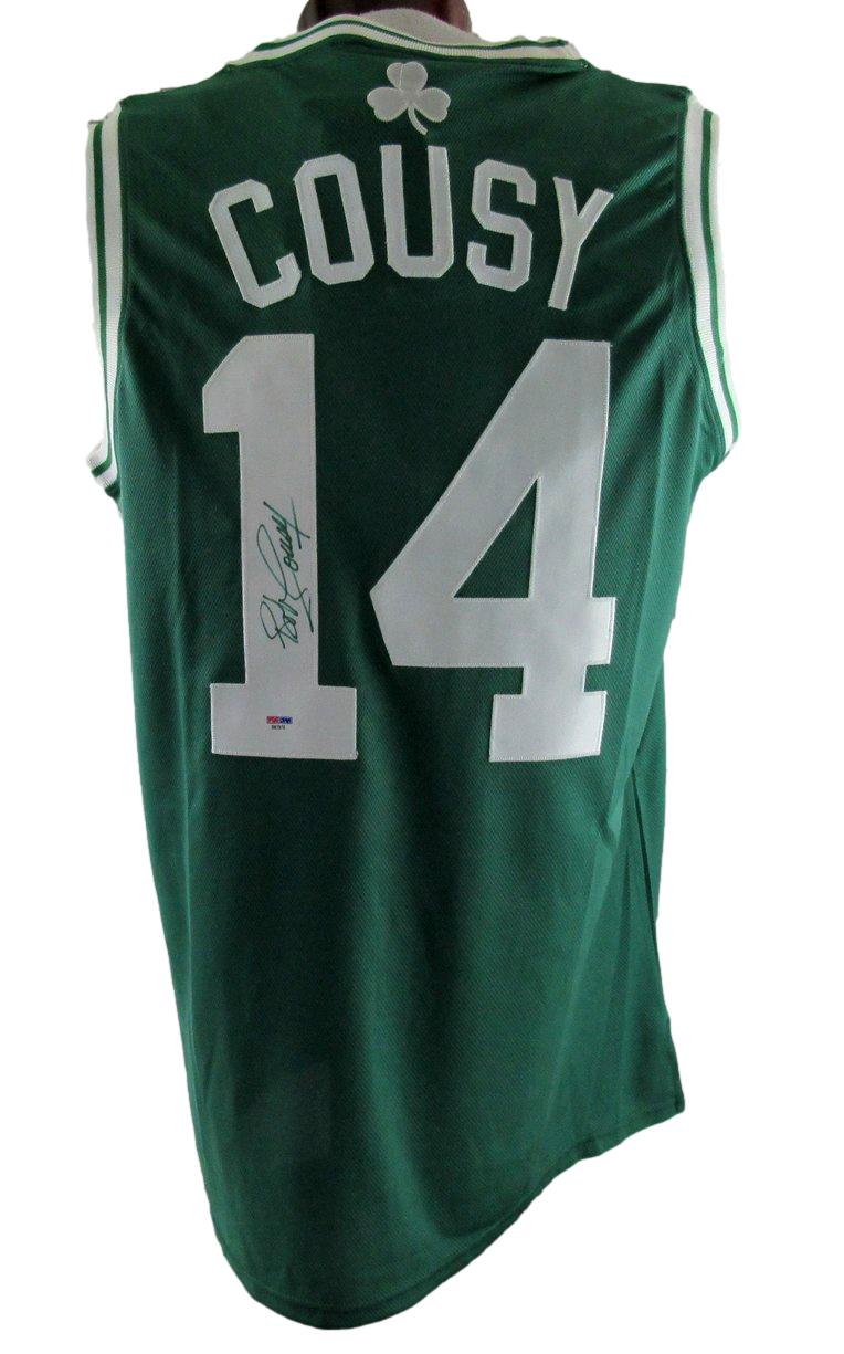 Bob Cousey HOF Signed Celtics Adidas Hardwood Classics Jersey Sz M PSA 212767