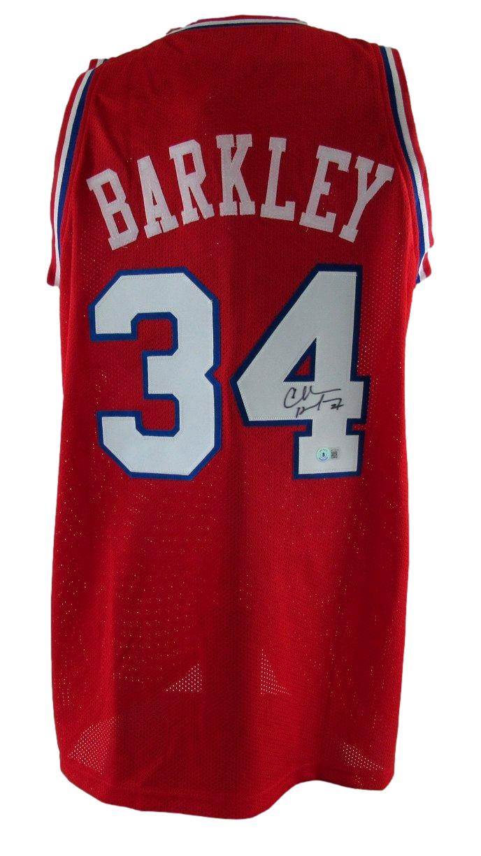 Charles Barkley HOF Signed/Autographed Sixers Custom Jersey Sz XL BAS 212769