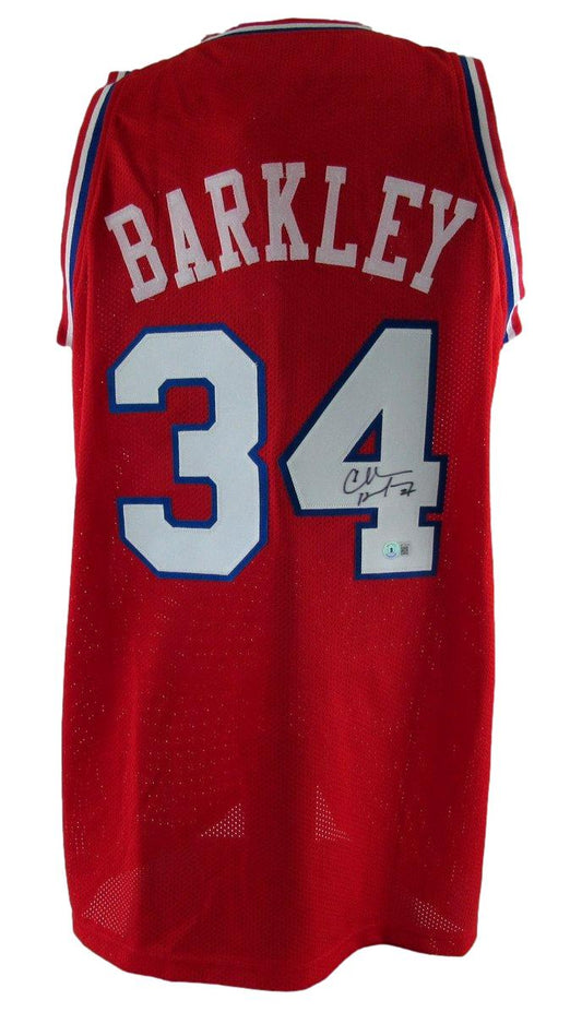Charles Barkley HOF Signed/Autographed Sixers Custom Jersey Sz XL BAS 212769