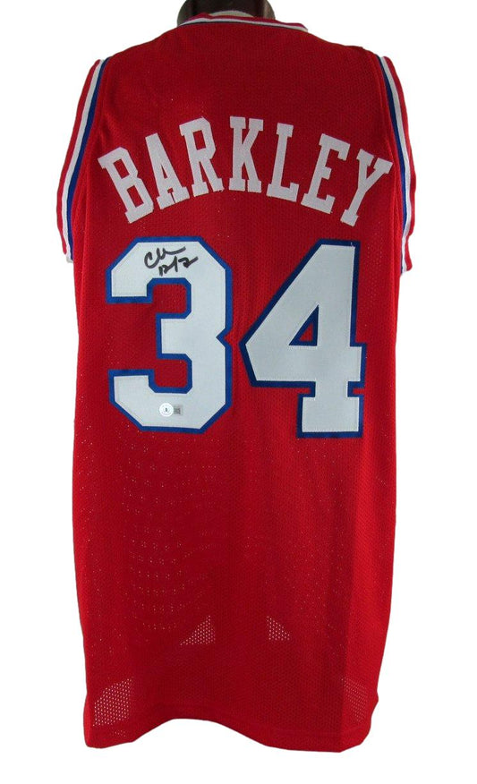 Charles Barkley HOF Signed/Autographed Sixers Custom Jersey Sz XL BAS 212771