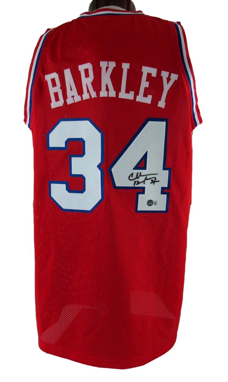 Charles Barkley HOF Signed/Autographed Sixers Custom Jersey Sz XL BAS 212772