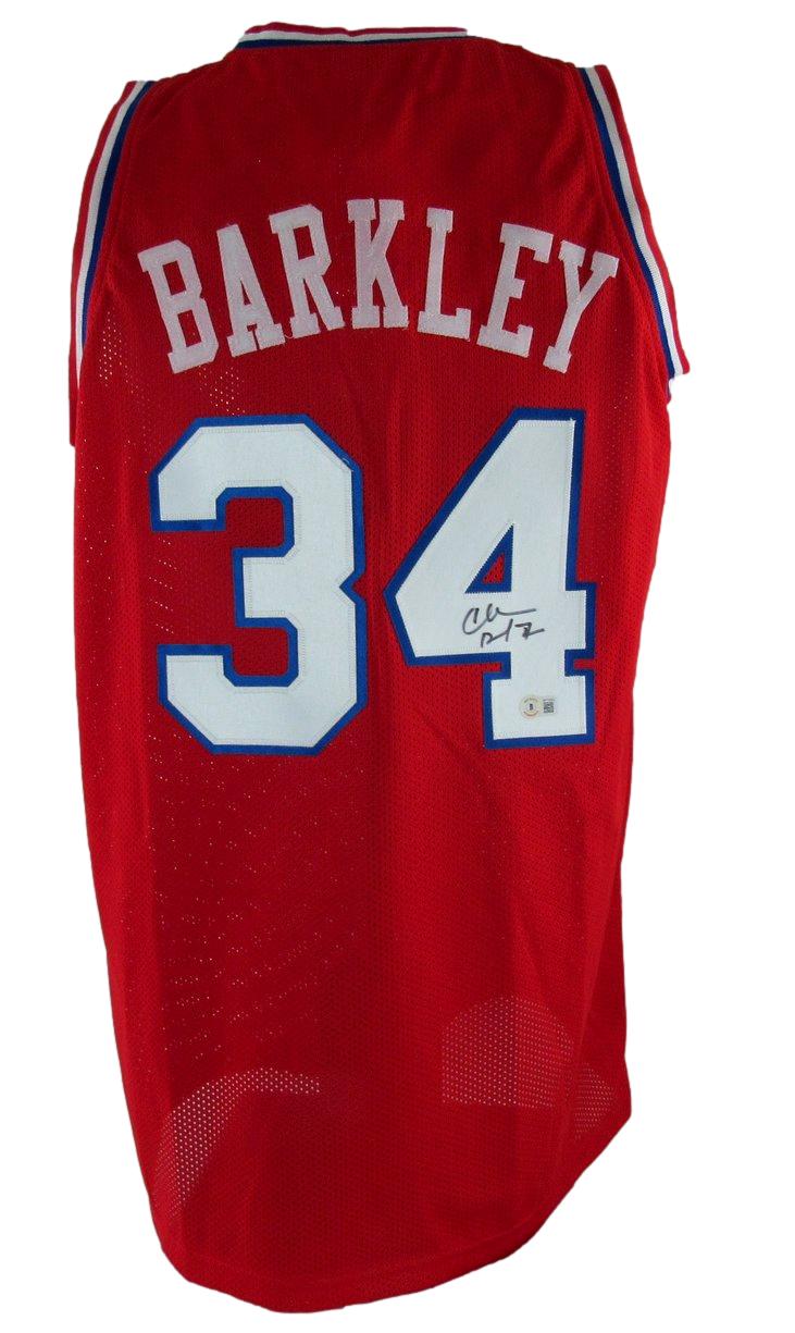 Charles Barkley HOF Signed/Autographed Sixers Custom Jersey Sz XL BAS 212773