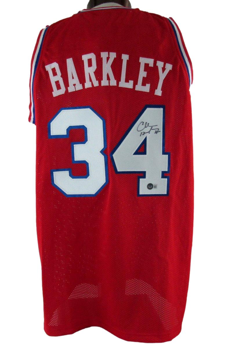 Charles Barkley HOF Signed/Autographed Sixers Custom Jersey Sz XL BAS 212774