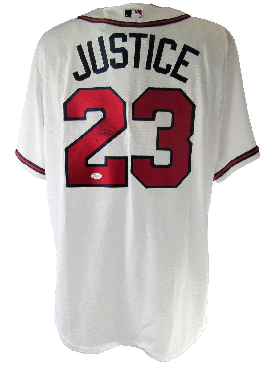 David Justice Signed/Autographed Braves Nike Jersey Sz XL JSA 212712