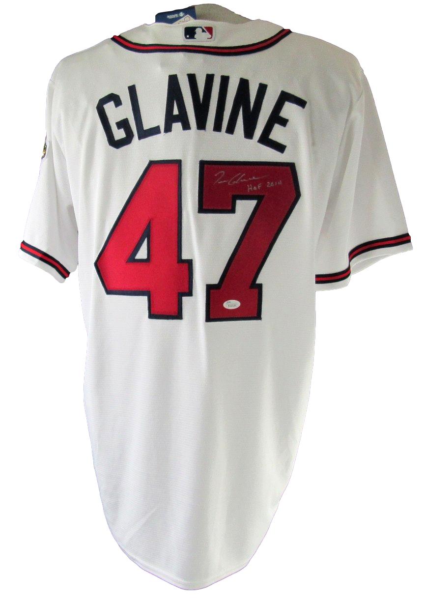 Tom Glavine HOF Signed/Autographed Braves Nike Jersey Sz L JSA 212713