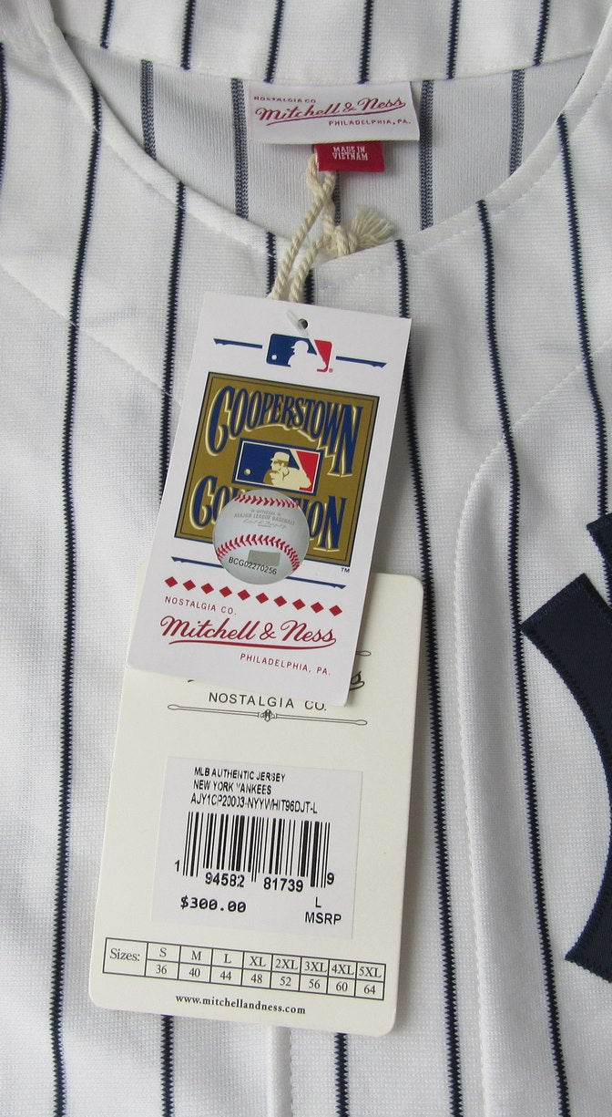 Derek Jeter HOF Signed Yankees Cooperstown Mitchell & Ness Jersey Sz L PSA 12716