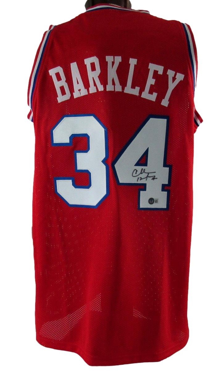 Charles Barkley HOF Signed/Autographed Sixers Custom Jersey Sz XL BAS 212744