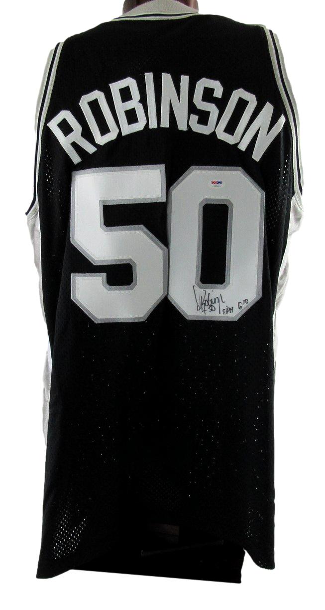 David Robinson HOF Signed & Inscribed Spurs Nike Jersey Sz 50 PSA 212747
