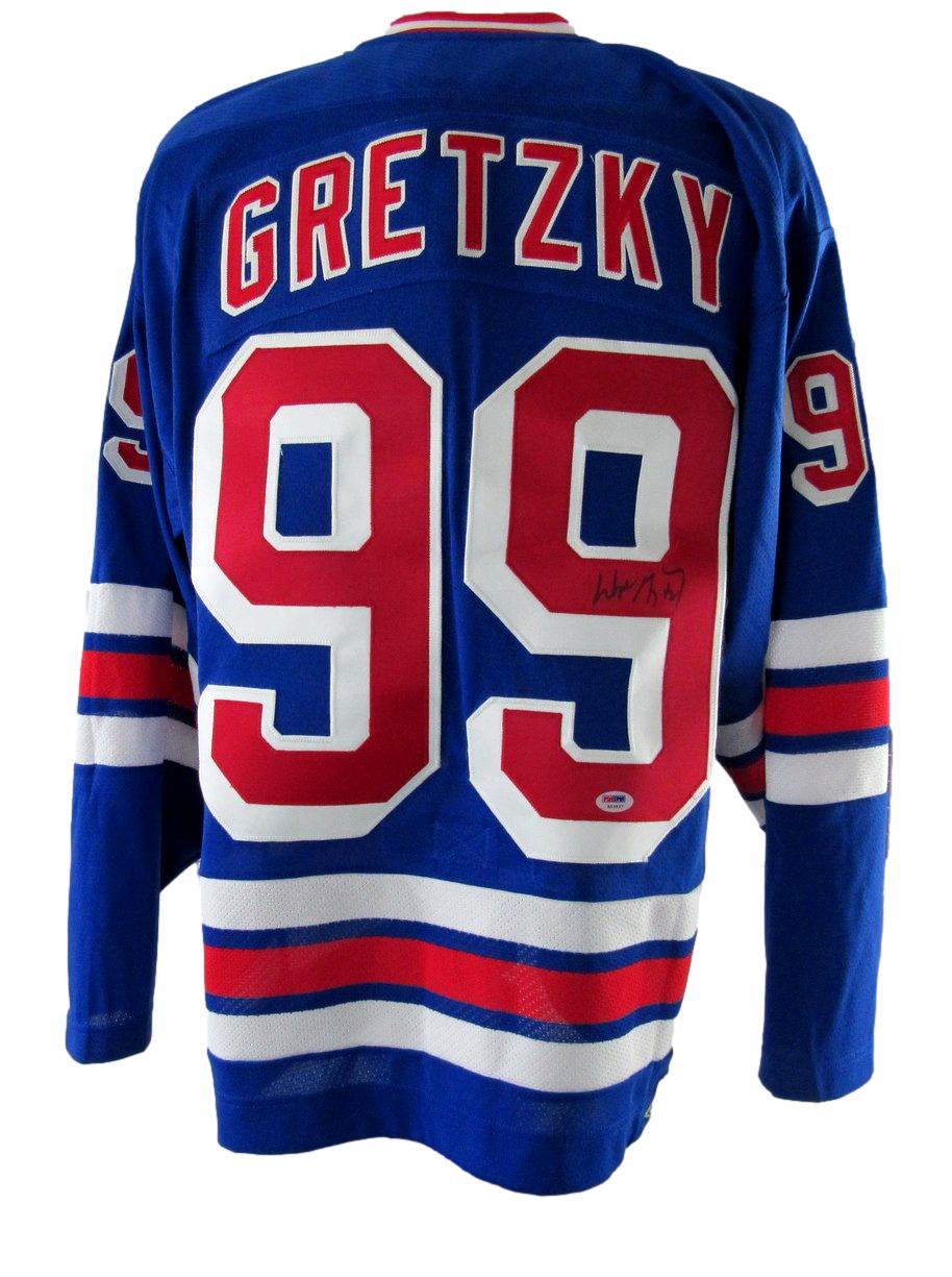 Wayne Gretzky HOF Signed Rangers Heroes of Hockey Adidas Jersey Sz 50 PSA 212755