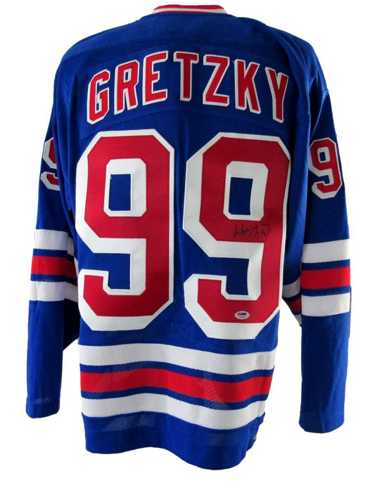 Wayne Gretzky HOF Signed Rangers Heroes of Hockey Adidas Jersey Sz 50 PSA 212755