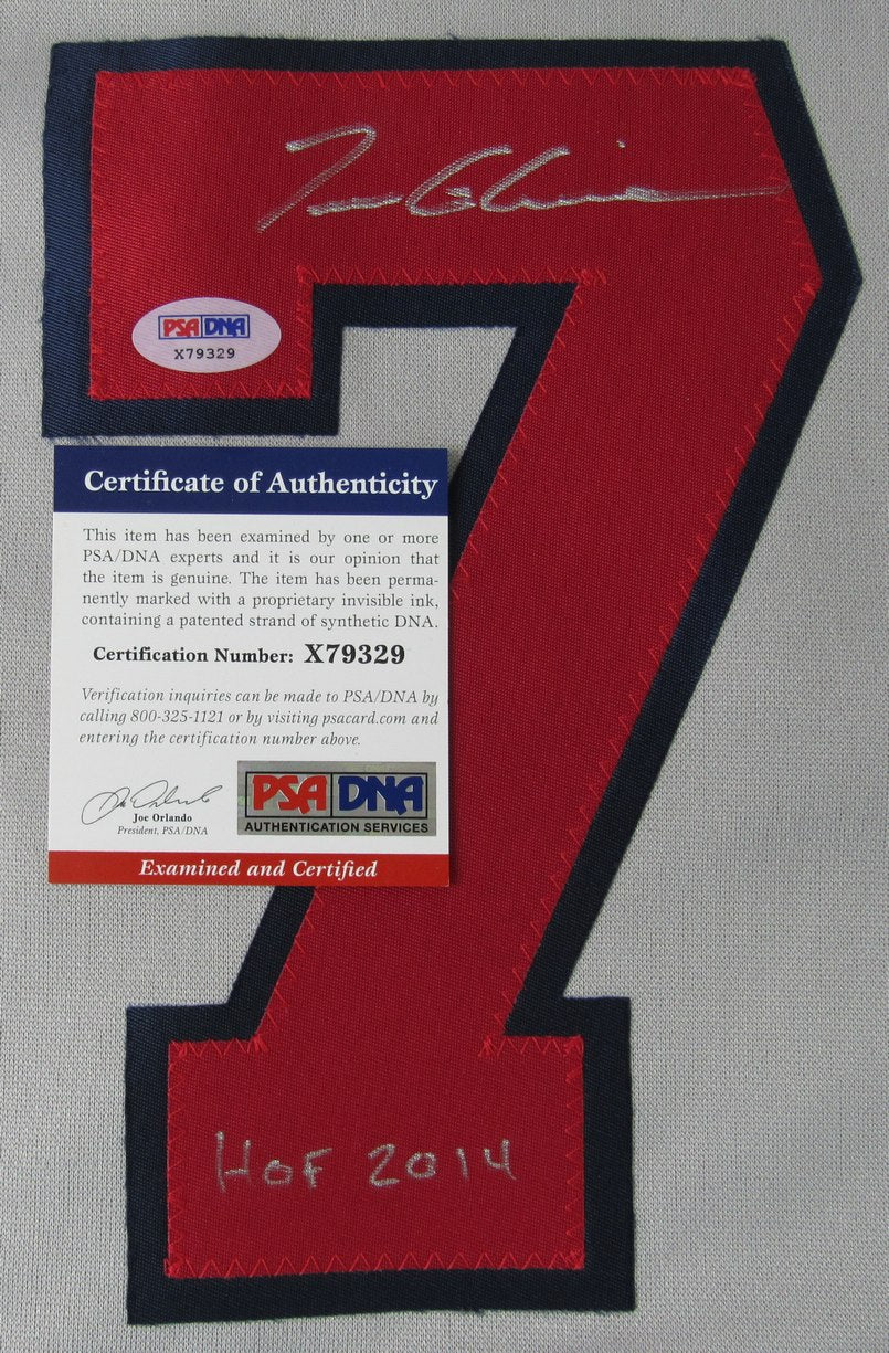 Tom Glavine HOF Signed Braves Majestic Athletic Jersey Sz L PSA 212757