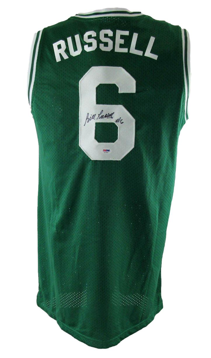 Bill Russell HOF Signed Celtics Mitchell & Ness Jersey Sz 44 L PSA 212758