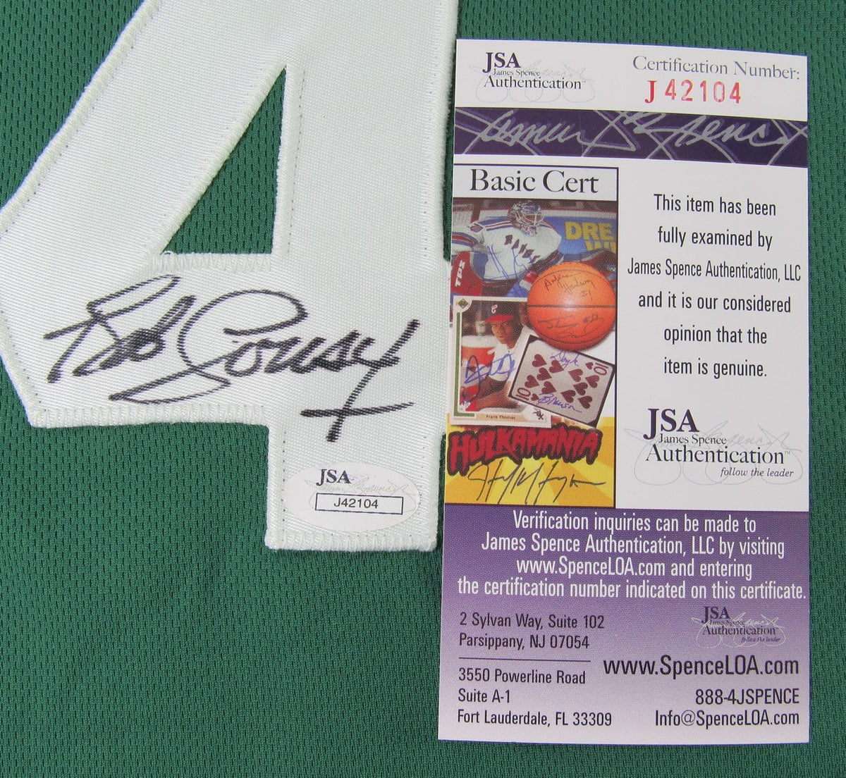 Bob Cousy HOF Signed/Autographed Celtics Adidas Jersey Sz 52 JSA 212759