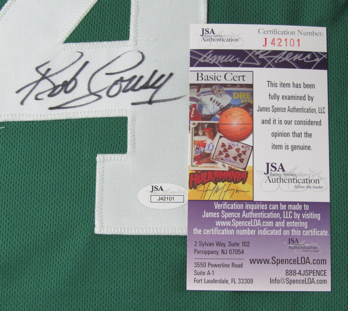 Bob Cousy HOF Signed/Autographed Celtics Adidas Jersey Sz 50 JSA 212760
