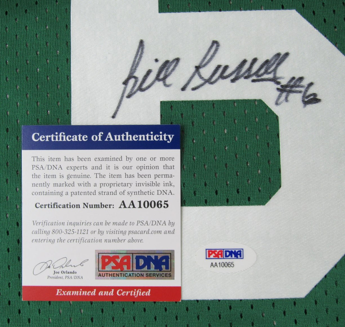 Bill Russell HOF Signed Celtics Mitchell & Ness Jersey Sz 44 L PSA 212761