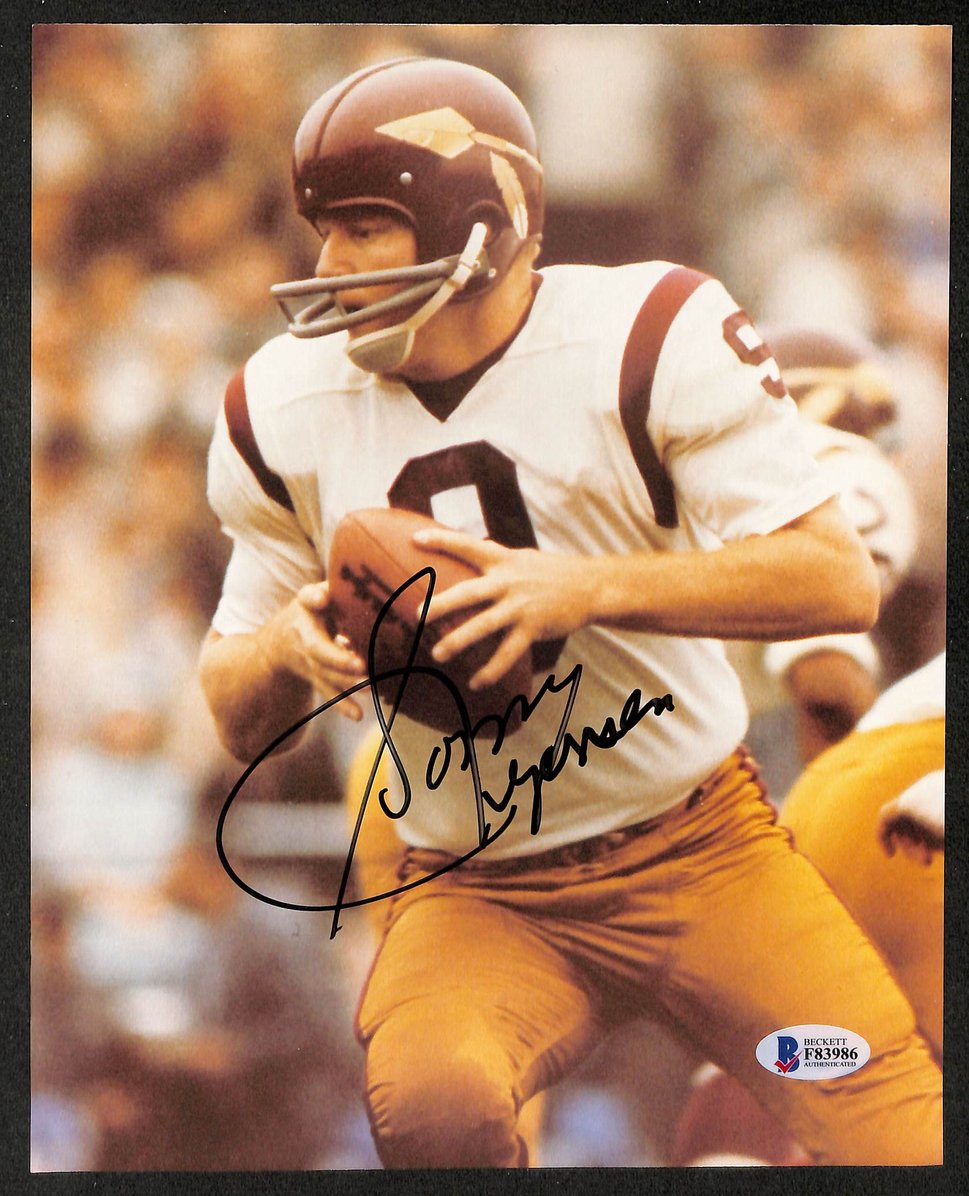 Sonny Jurgensen HOF Signed/Autographed 8x10 Photo Redskins BAS 213749