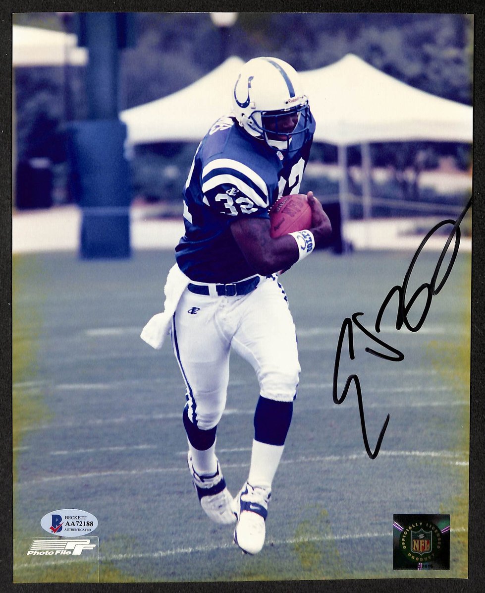 Edgerrin James Signed/Autographed 8x10 Photo Colts BAS 213785