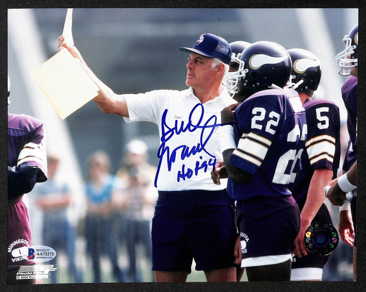 Bud Grant HOF Signed/Autographed 8x10 Photo Vikings BAS 213786