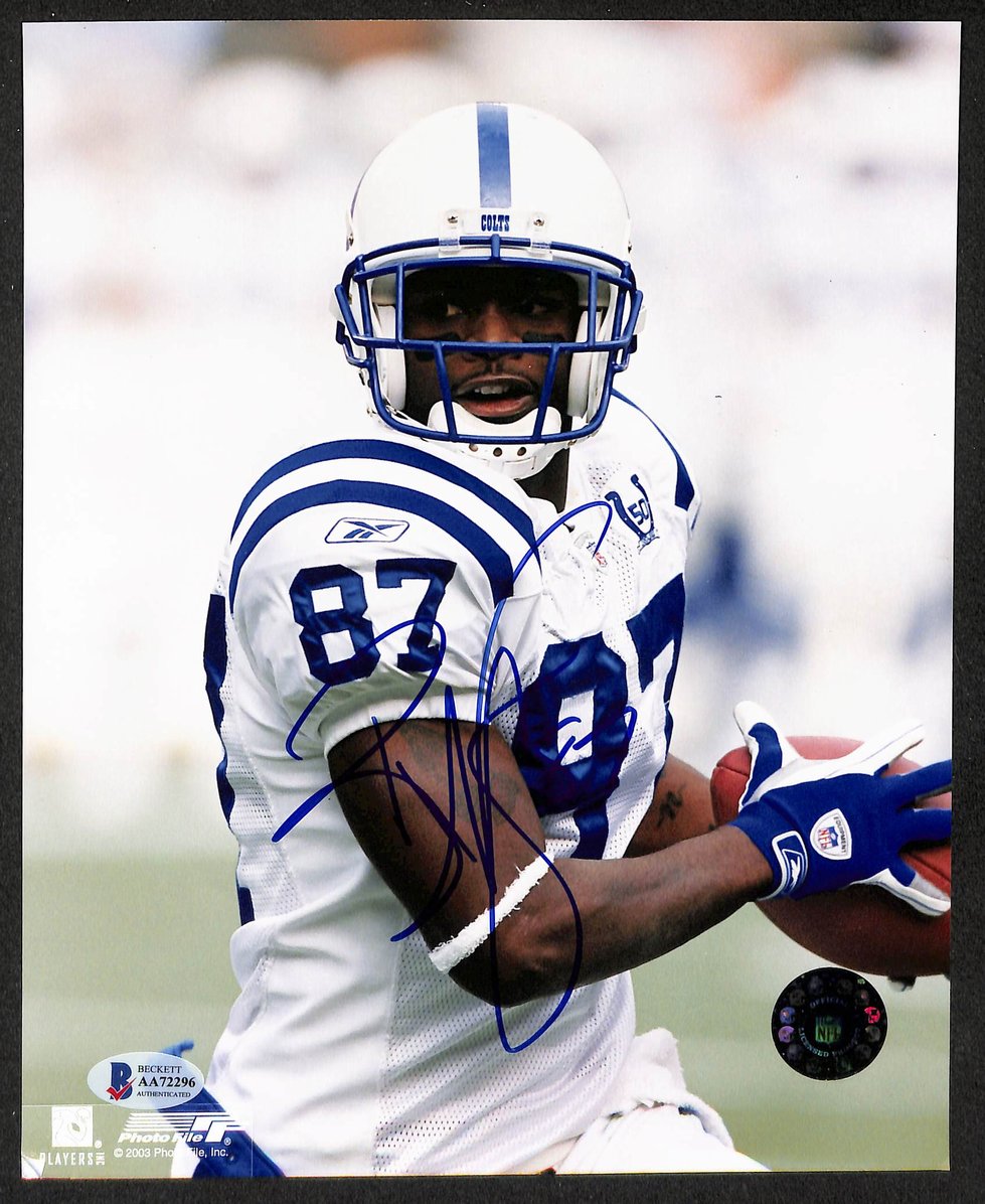 Reggie Wayne Signed/Autographed 8x10 Photo Colts BAS 213793