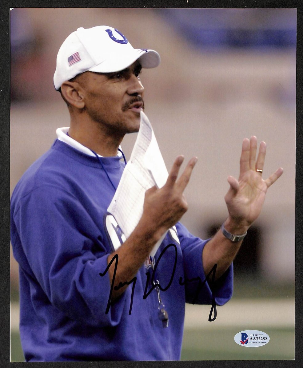 Tony Dungy HOF Signed/Autographed 8x10 Photo Colts BAS 213799
