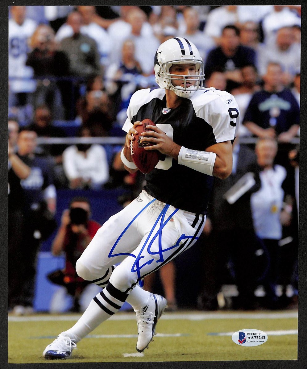 Tony Romo Signed/Autographed 8x10 Photo Cowboys BAS 213804