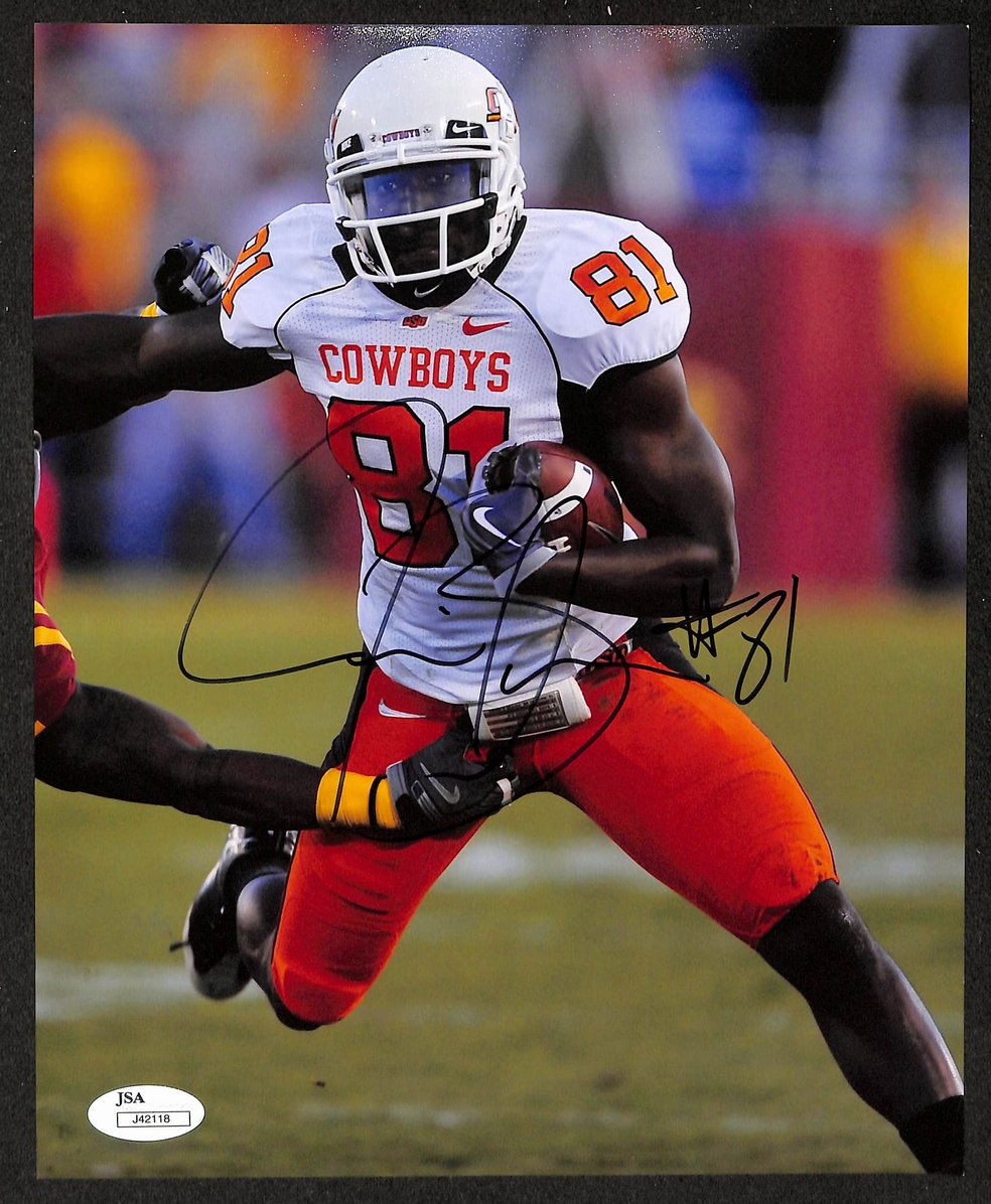 Justin Blackmon Signed/Autographed 8x10 Photo Oklahoma State JSA 213807