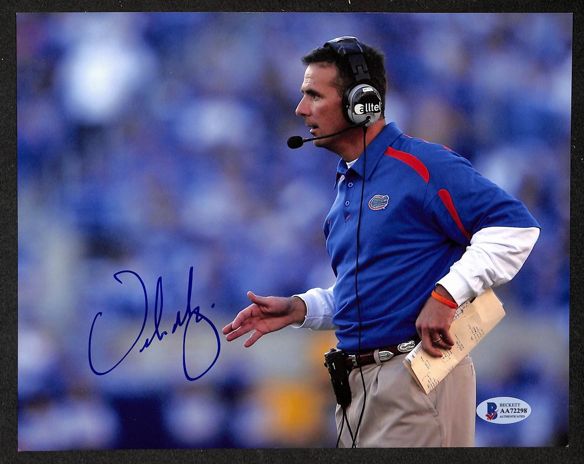 Urban Meyer Signed/Autographed 8x10 Photo Florida Gators BAS 213809