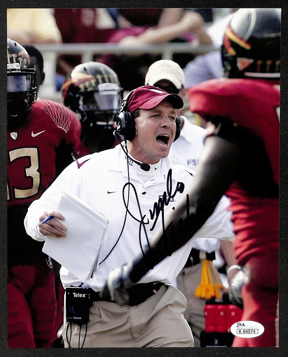 Jimbo Fisher Signed/Autographed 8x10 Photo Florida State JSA 213813