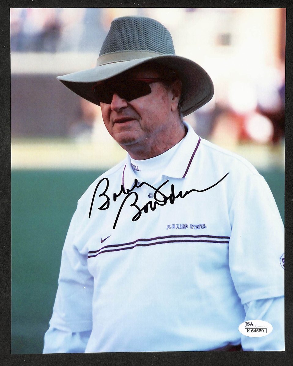 Bobby Bowden Signed/Autographed 8x10 Photo Florida State JSA 213819