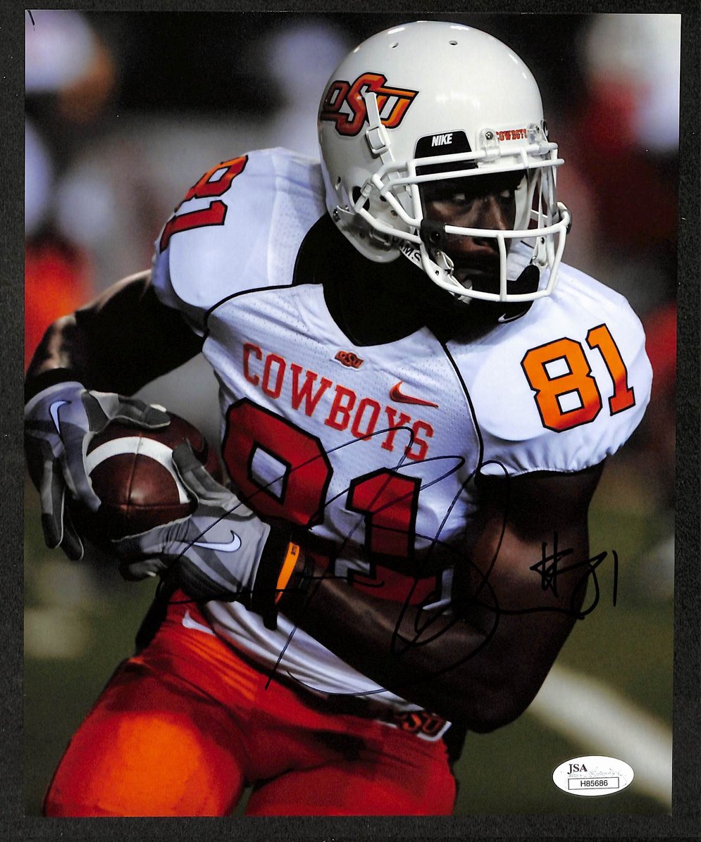 Justin Blackmon Signed/Autographed 8x10 Photo Oklahoma State JSA 213821