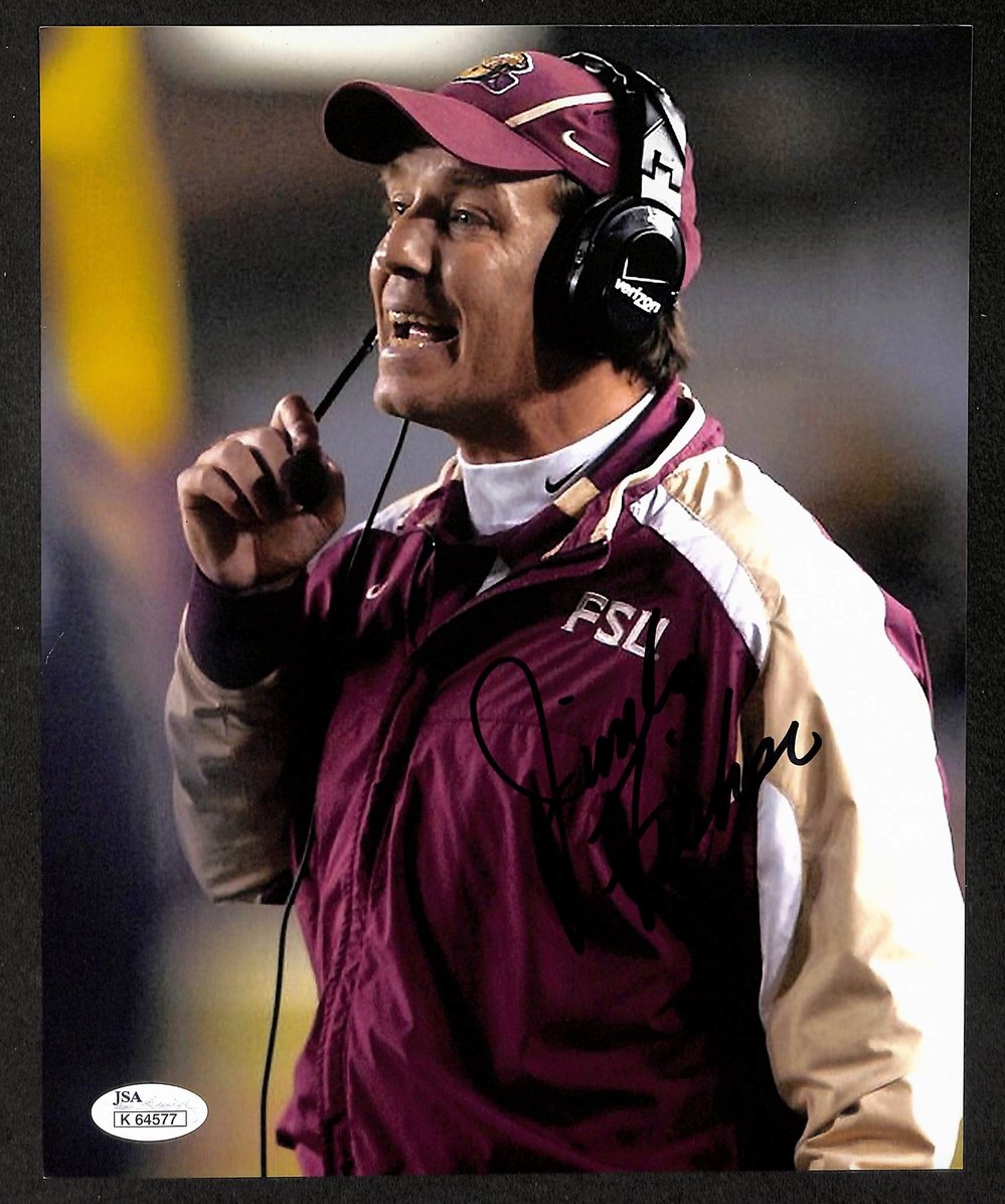 Jimbo Fisher Signed/Autographed 8x10 Photo Florida State JSA 213822
